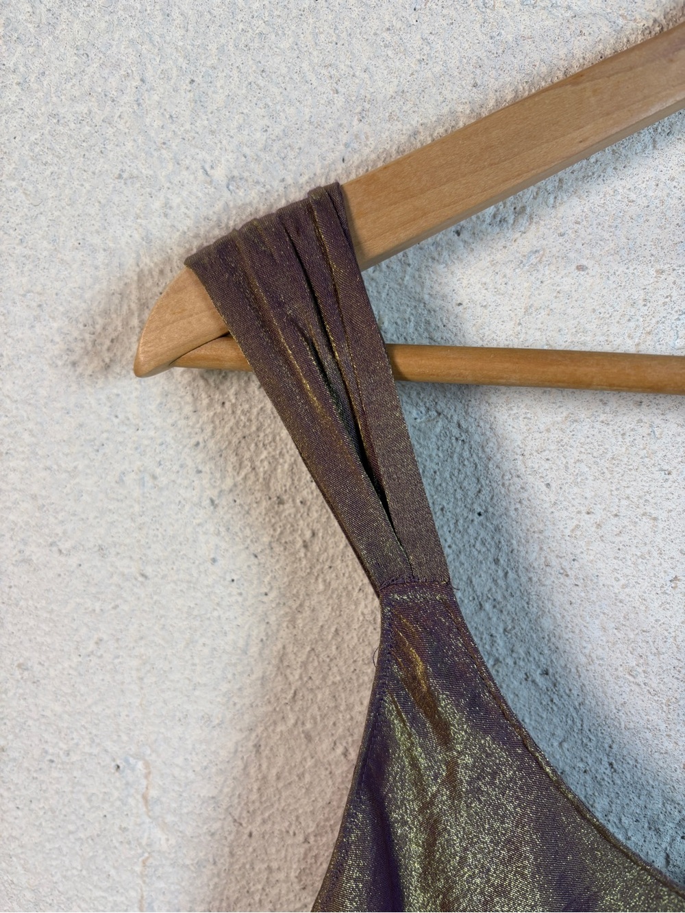 The Y2K Amelia's Slinky Iridescent Maxi Dress in Gold Purple Whimsygoth Wedding - Picture 3 of 9